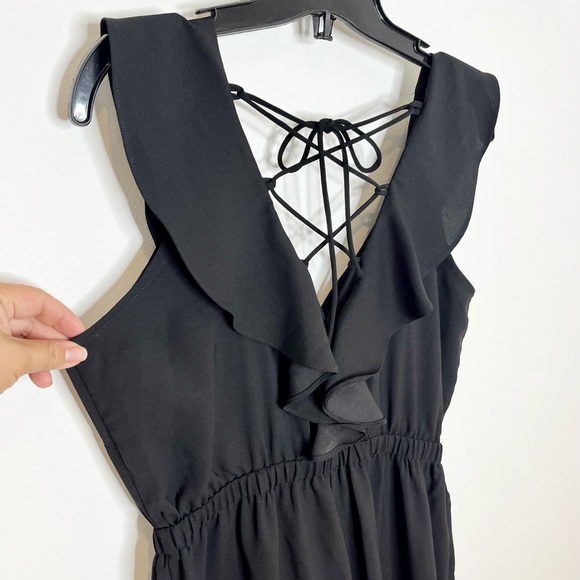 Molly Bracken Ruffle Collar Wide Leg Jumpsuit - Picture 5 of 9